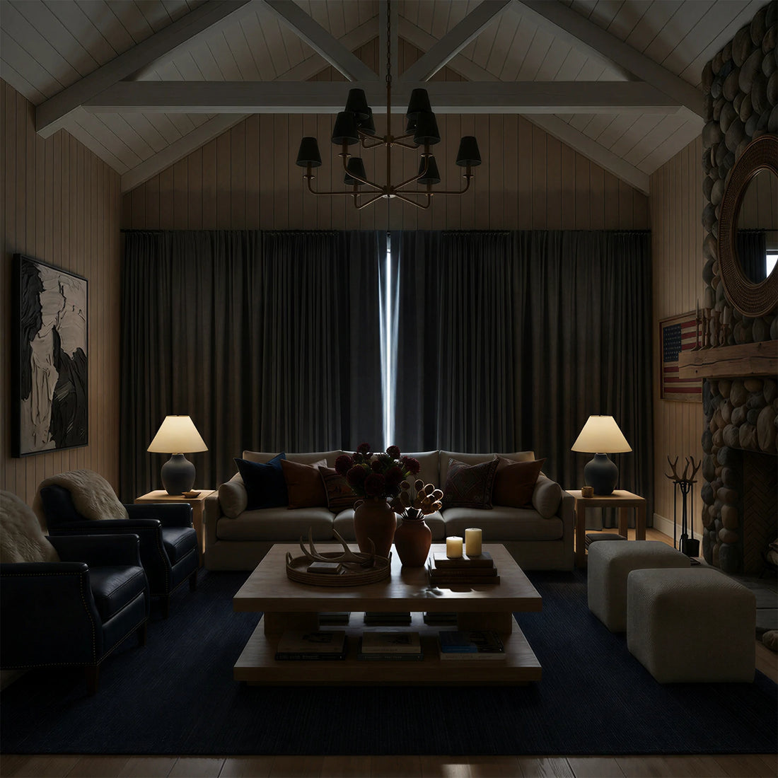 Orion Linen Look 100% Blackout Curtains