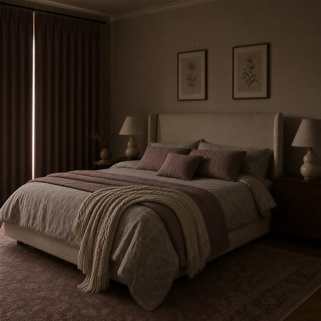 Orion Linen Look 100% Blackout Curtains