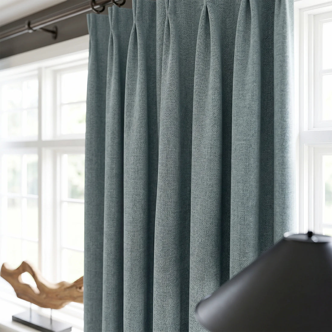 Orion Linen Look 100% Blackout Curtains