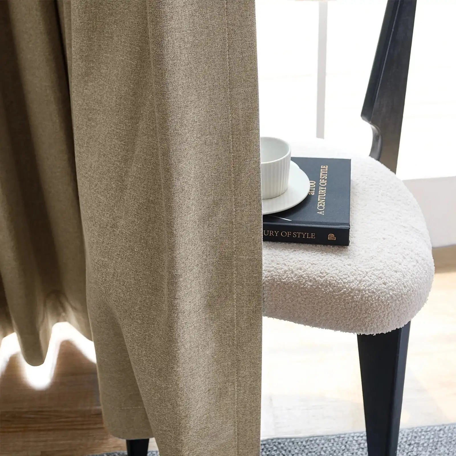 Orion Linen Look 100% Blackout Curtains