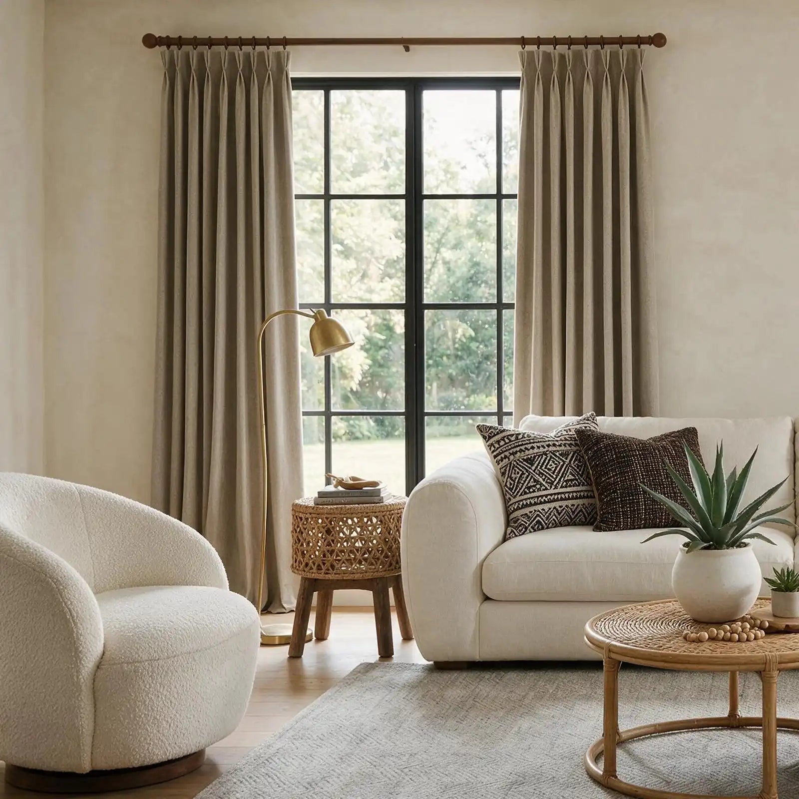 Orion Linen Look 100% Blackout Curtains