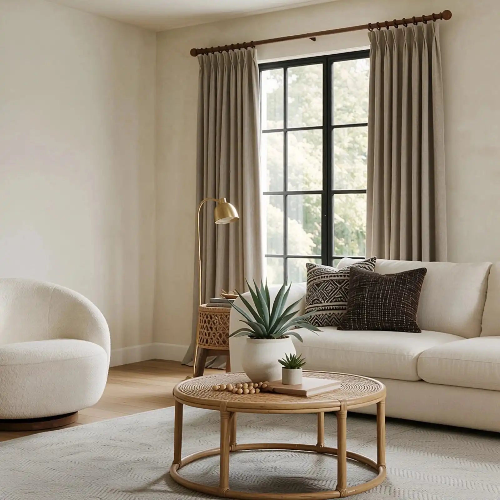 Orion Linen Look 100% Blackout Curtains