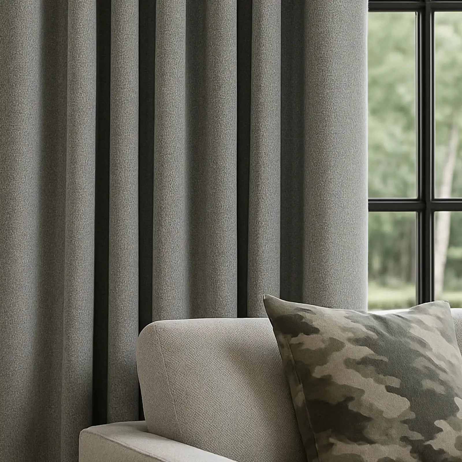 Orion Linen Look 100% Blackout Curtains