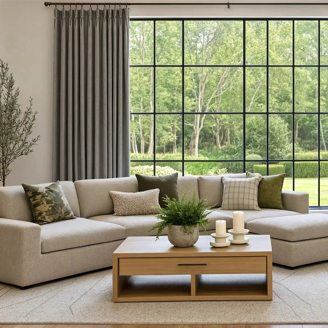 Orion Linen Look 100% Blackout Curtains