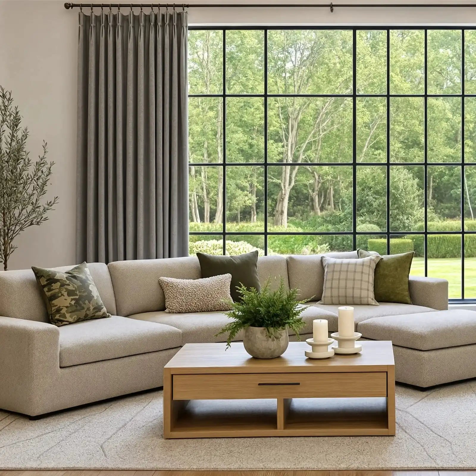 Orion Linen Look 100% Blackout Curtains
