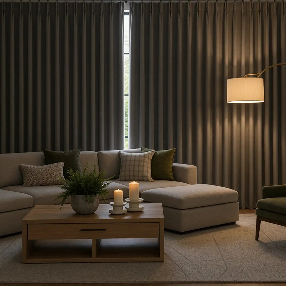 Orion Linen Look 100% Blackout Curtains