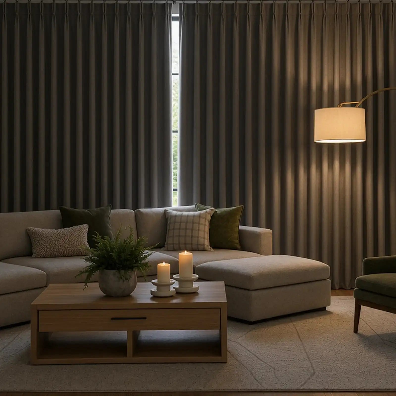 Orion Linen Look 100% Blackout Curtains