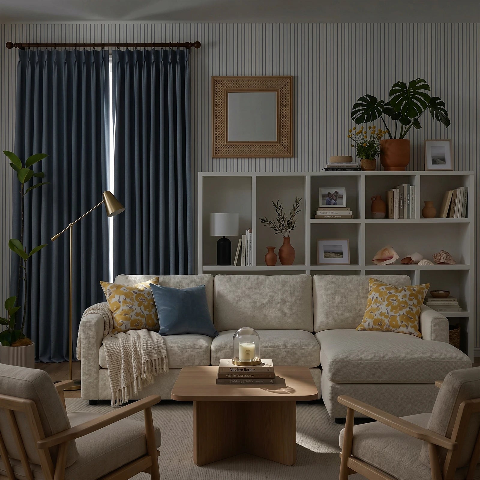 Orion Linen Look 100% Blackout Curtains