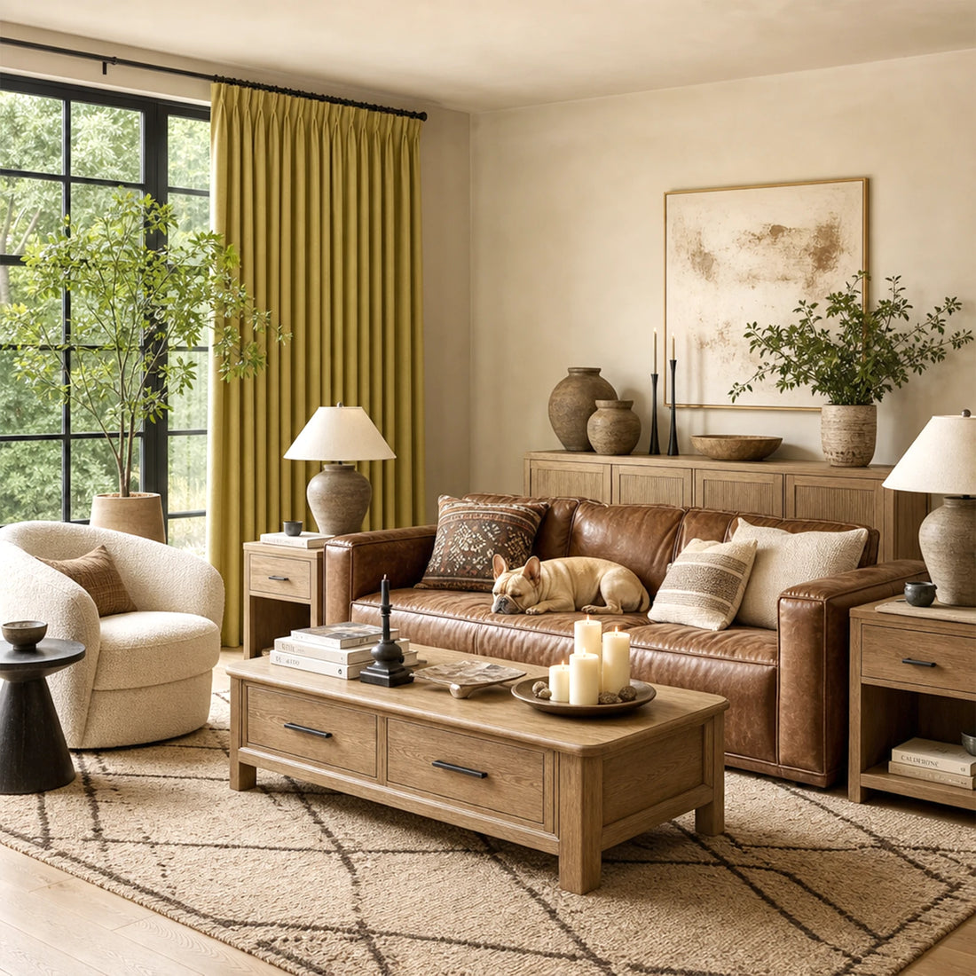 Orion Linen Look 100% Blackout Curtains