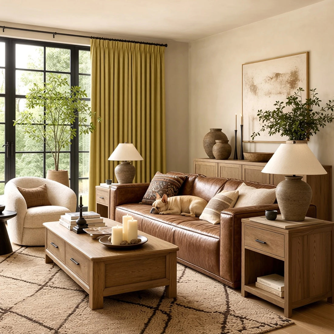 Orion Linen Look 100% Blackout Curtains
