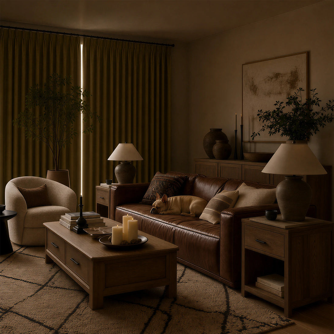 Orion Linen Look 100% Blackout Curtains