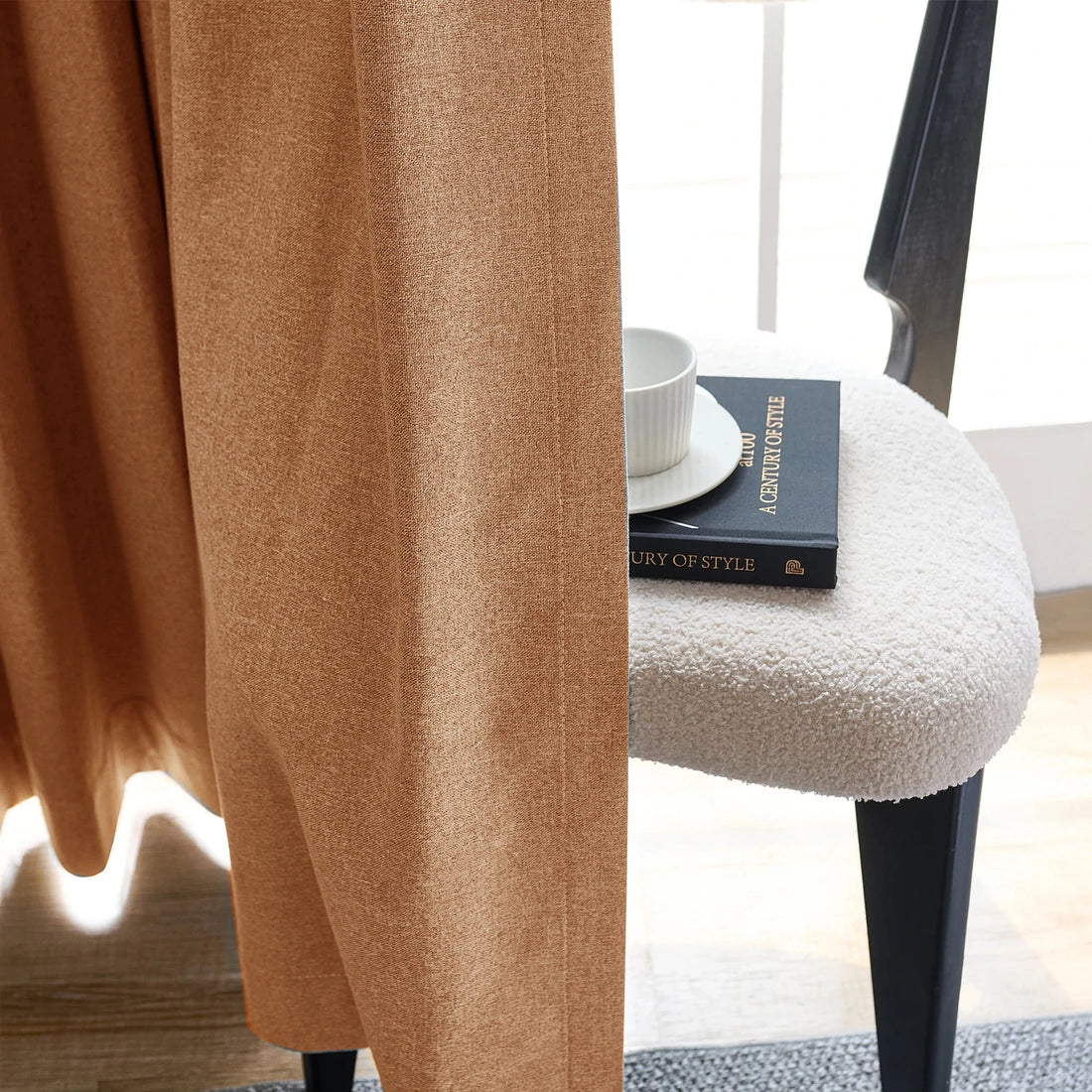 Orion Linen Look 100% Blackout Curtains