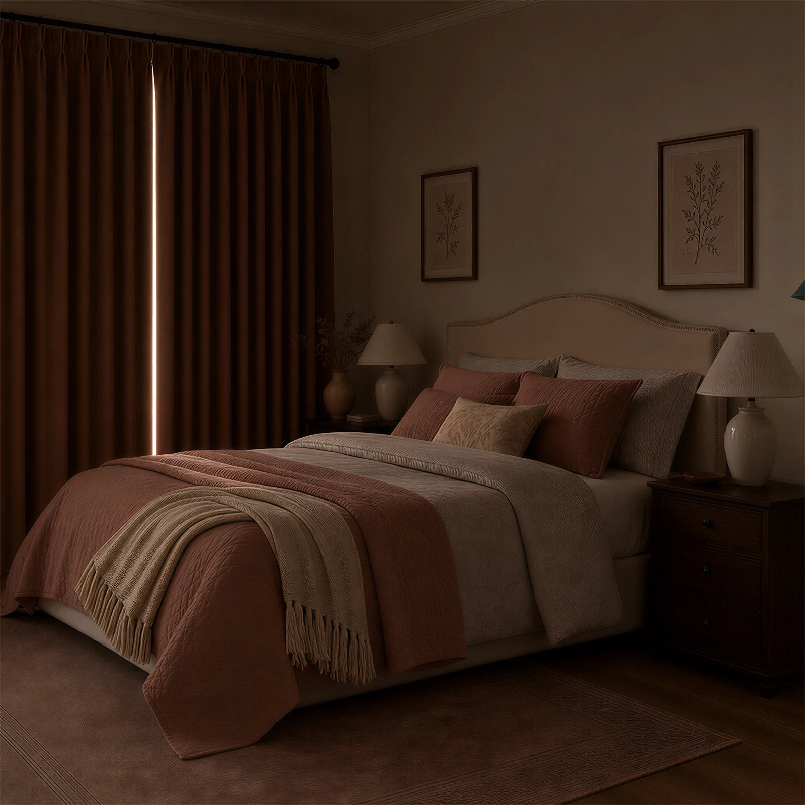 Orion Linen Look 100% Blackout Curtains