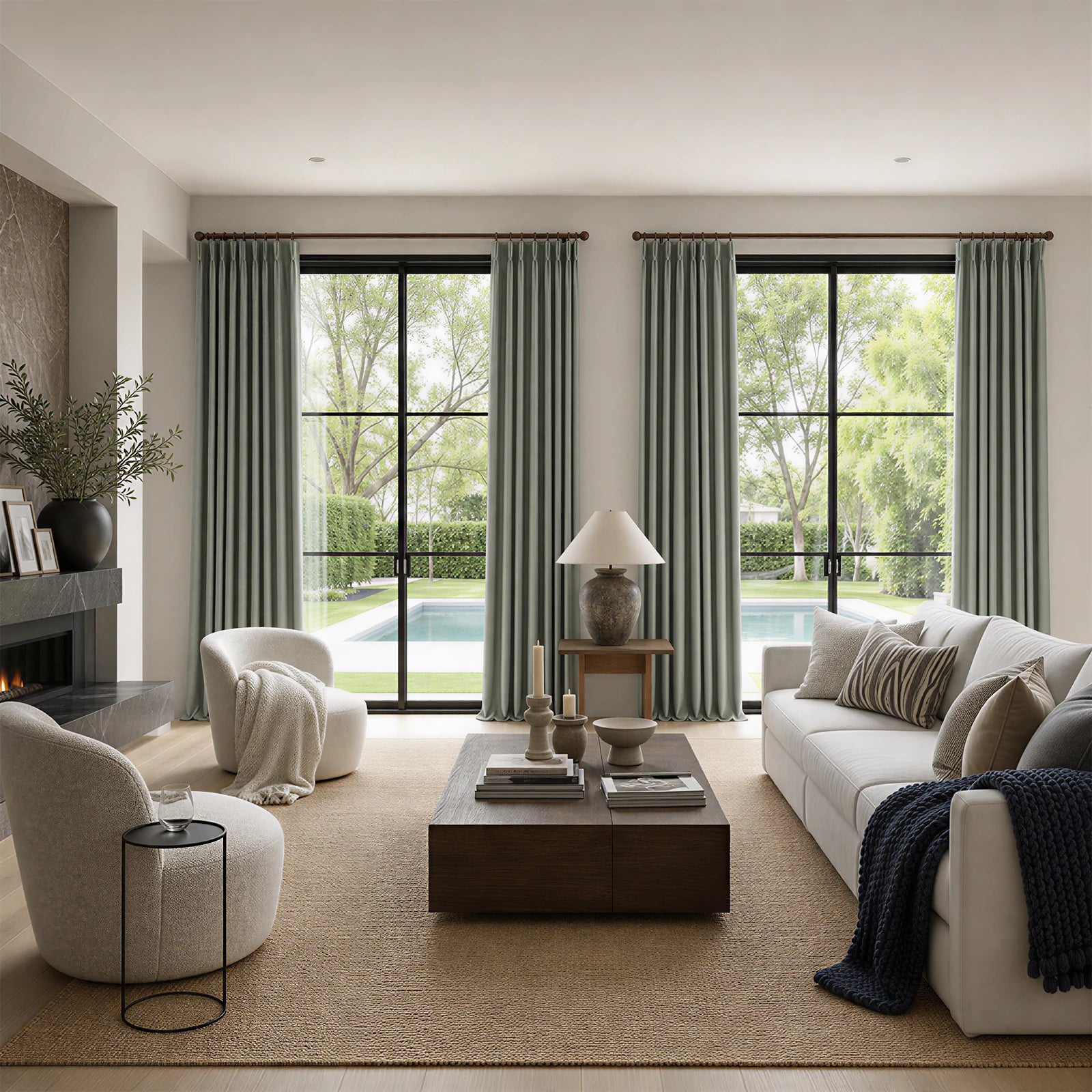 Orion Linen Look 100% Blackout Curtains