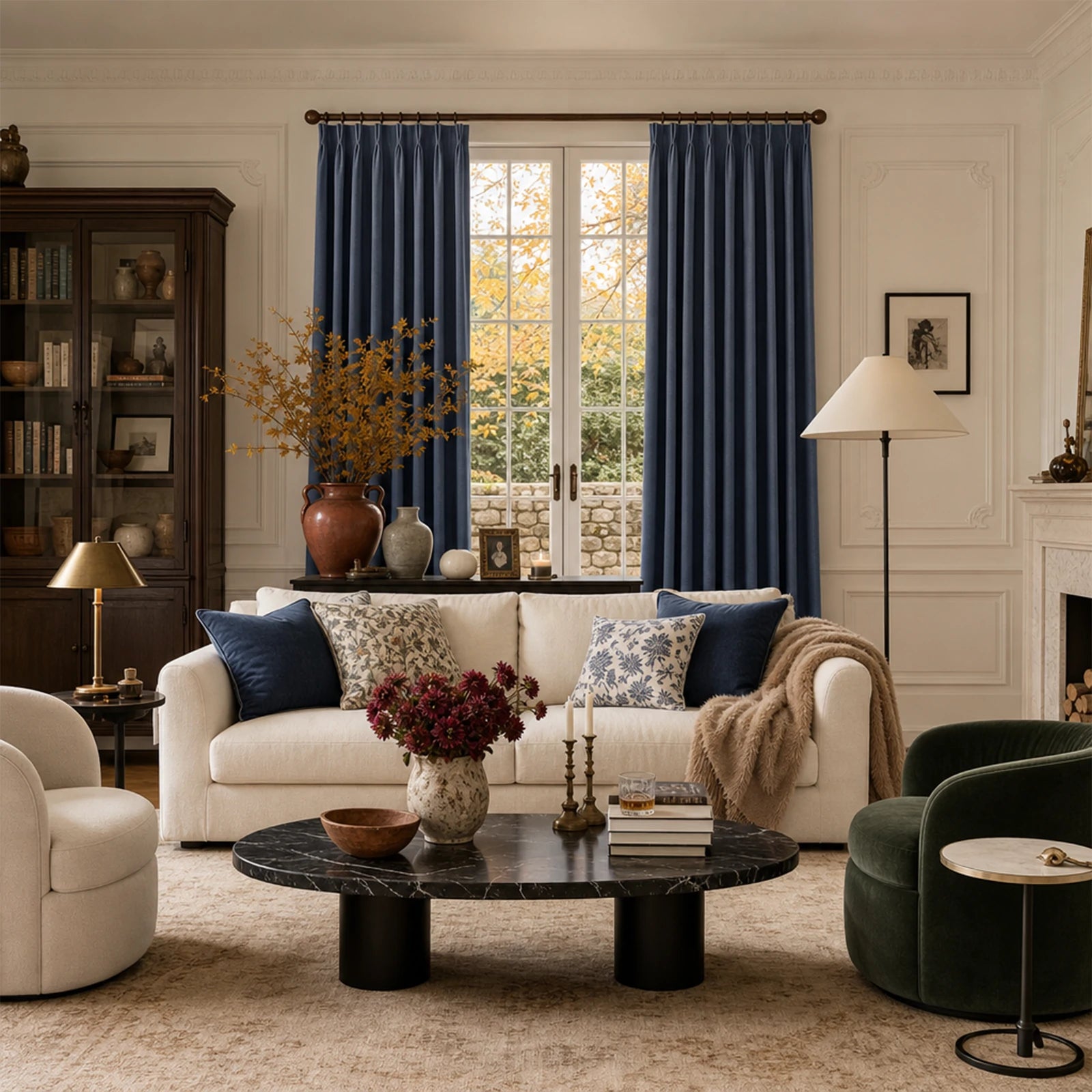 Orion Linen Look 100% Blackout Curtains