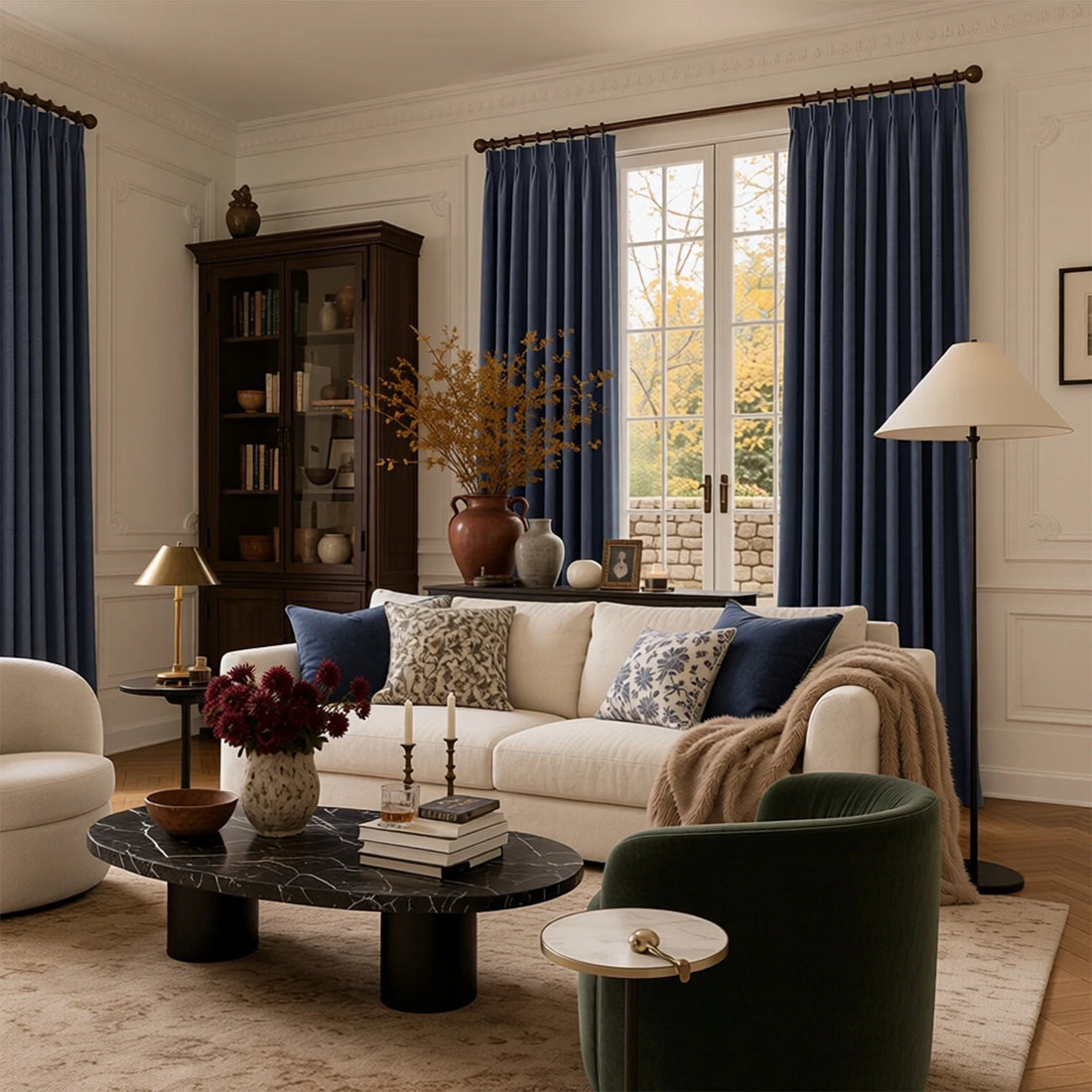 Orion Linen Look 100% Blackout Curtains