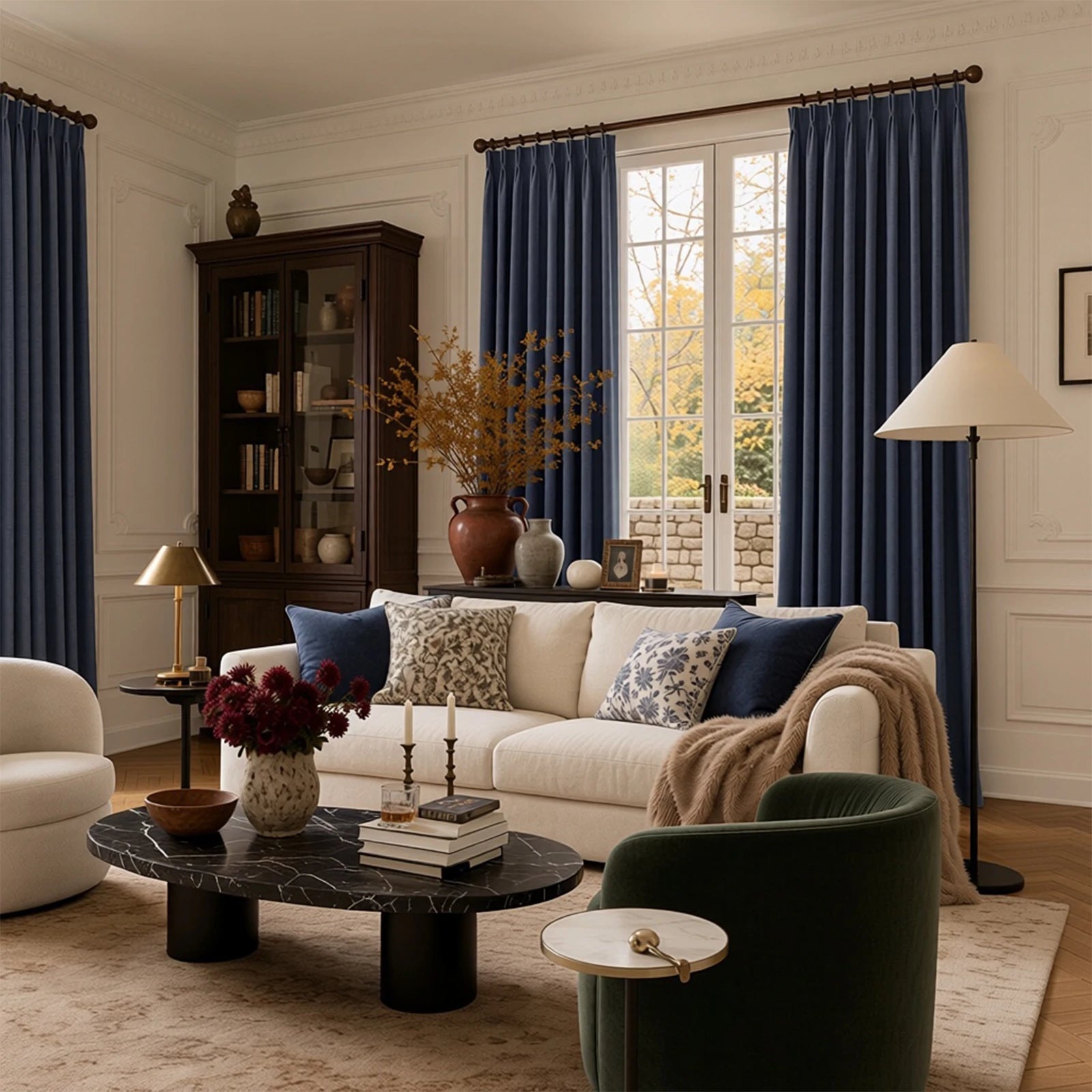 Orion Linen Look 100% Blackout Curtains