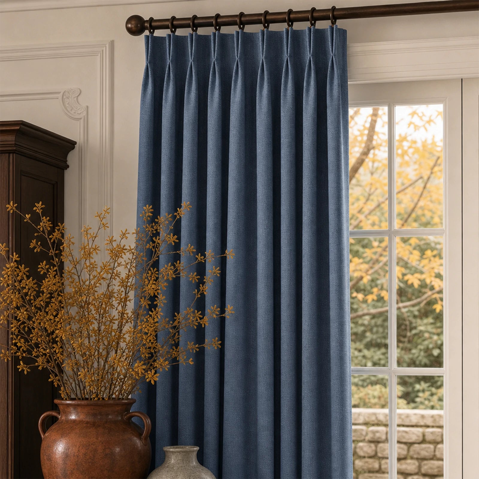 Orion Linen Look 100% Blackout Curtains