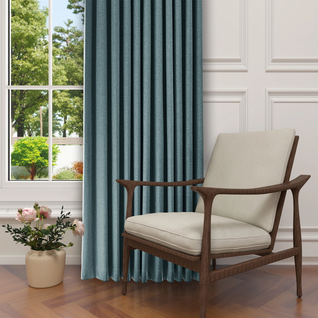 Orion Blackout Curtains Bluish Green