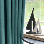Orion Blackout Curtains Bluish Green Details