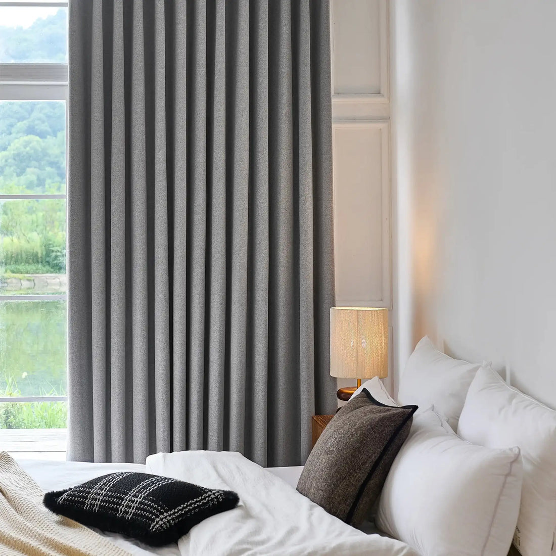 Orion Blackout Curtains Gray Details