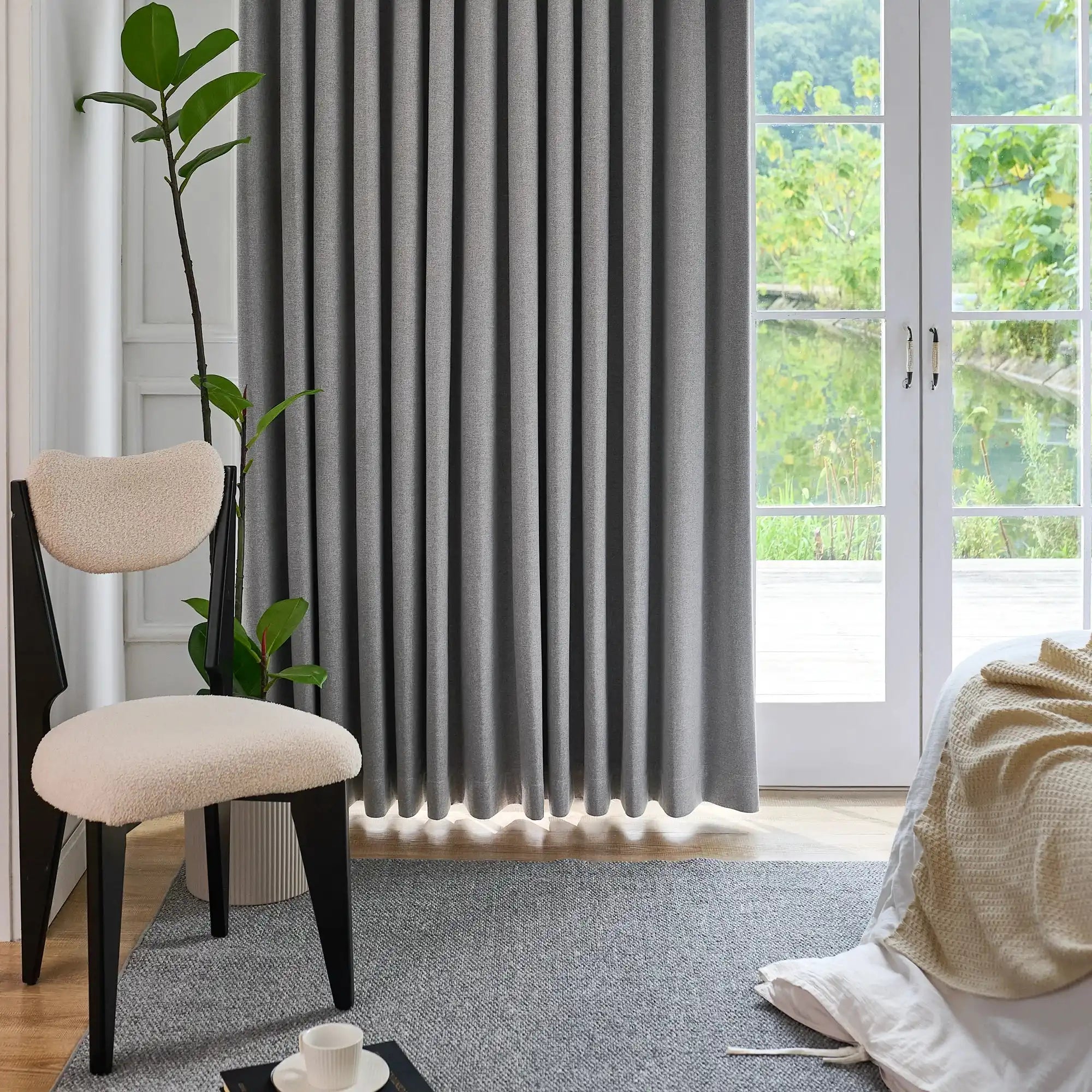 Orion Blackout Curtains Gray Display