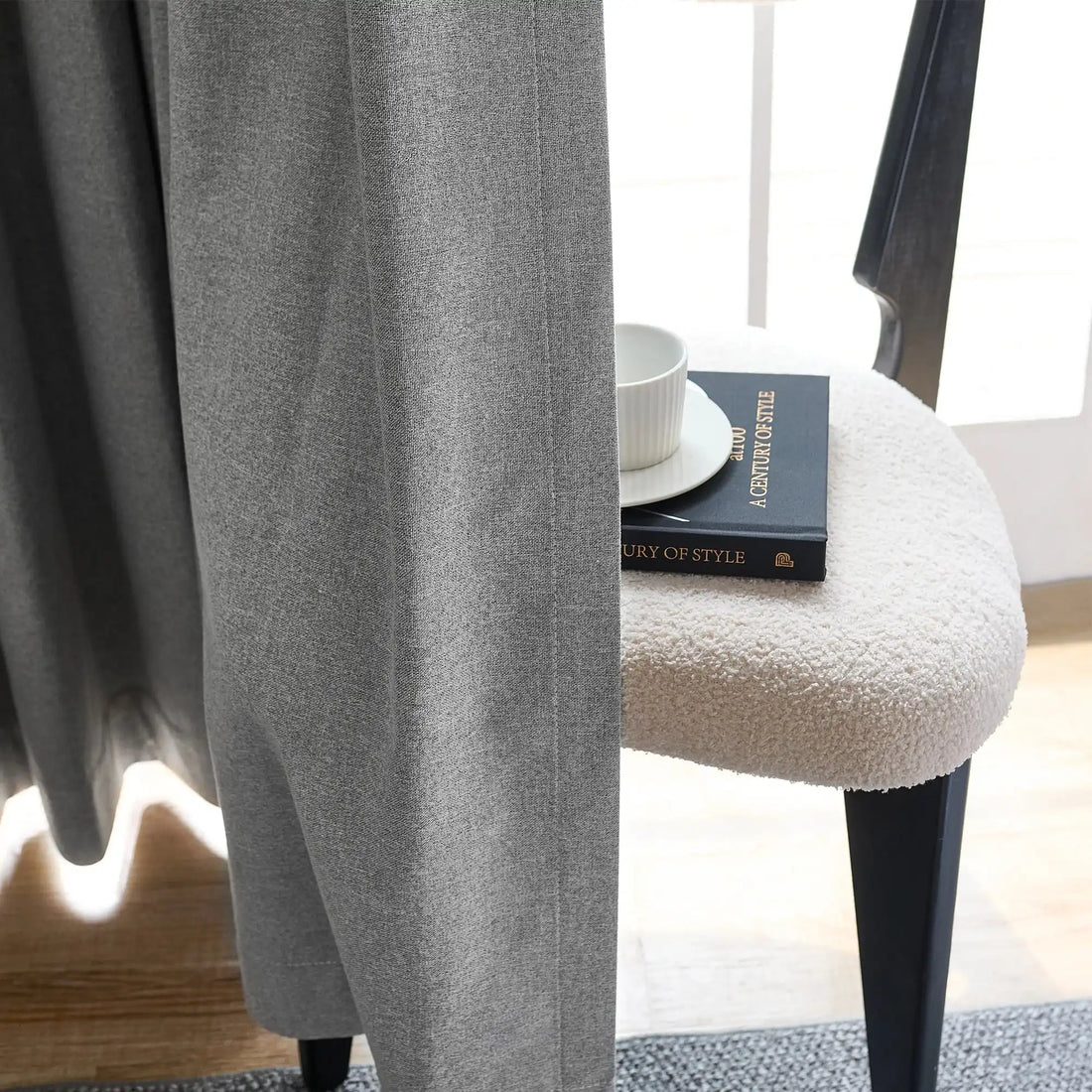 Orion Blackout Curtains Gray Details