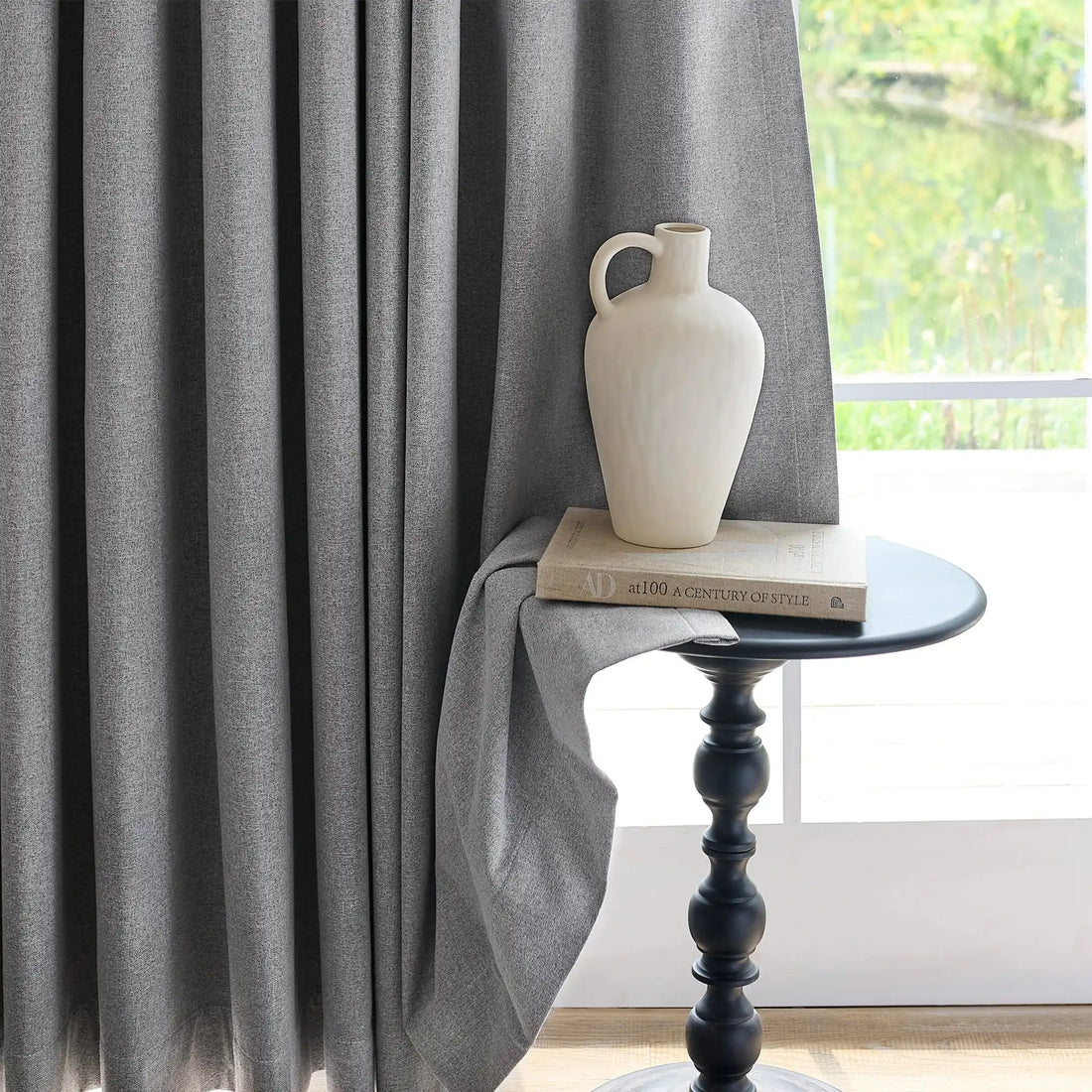 Orion Blackout Curtains Gray Display