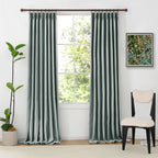 Orion Blackout Curtains Grayish Green Front View
