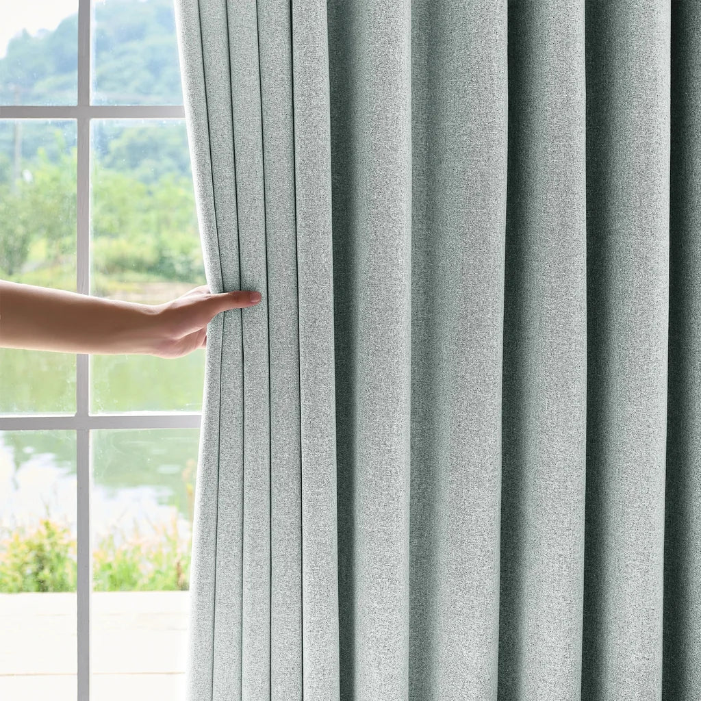 Orion Blackout Curtains Grayish Green Display