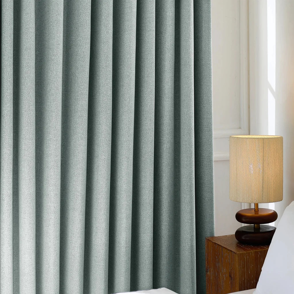 Orion Blackout Curtains Grayish Green Details