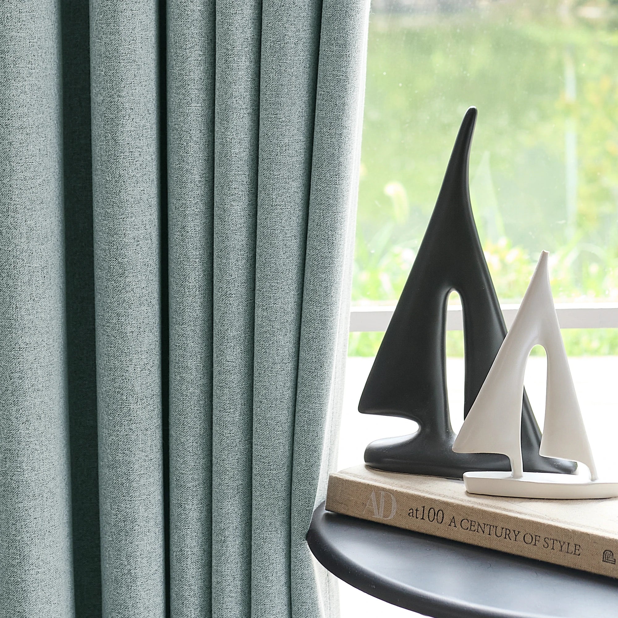 Orion Blackout Curtains Grayish Green Details