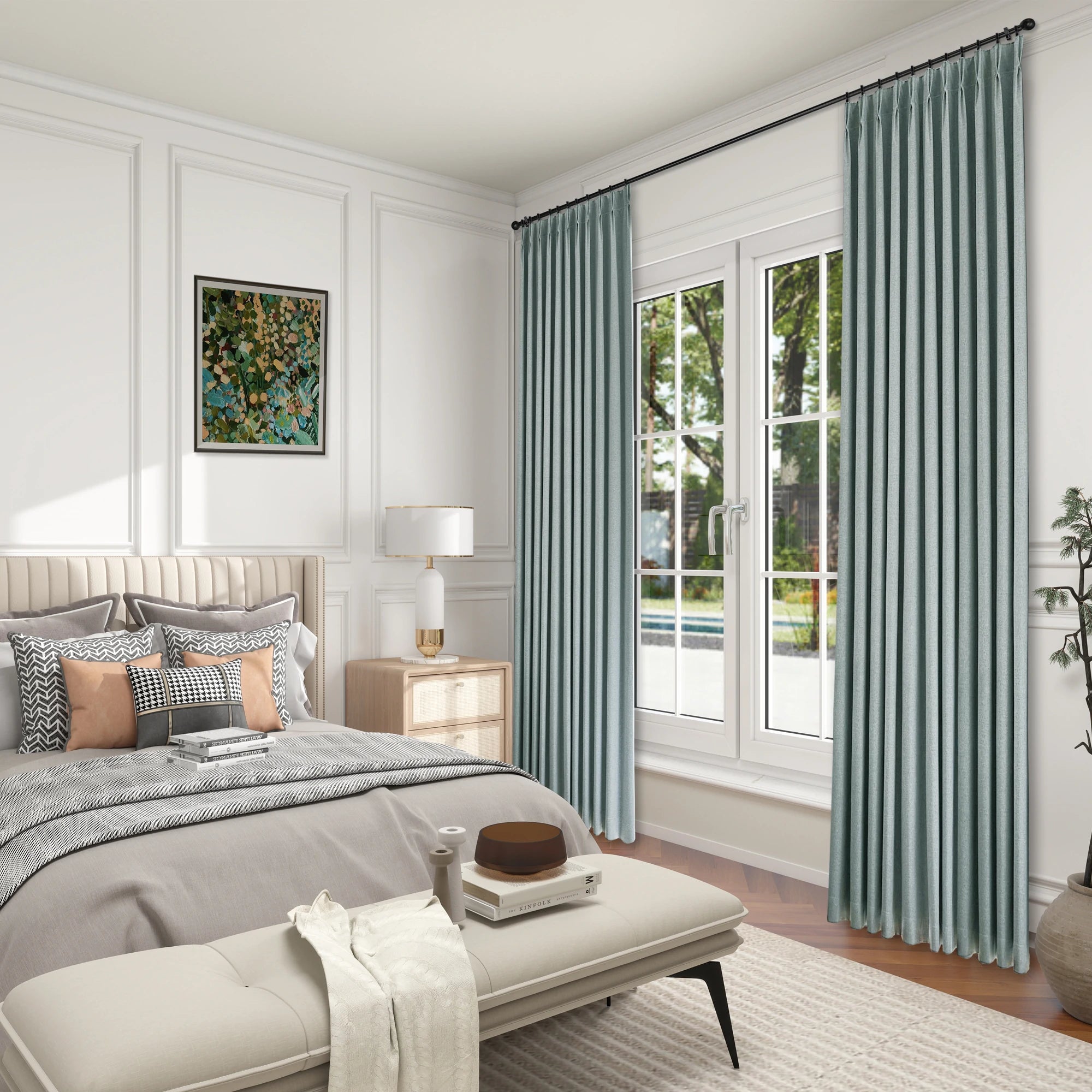 Orion Blackout Curtains Grayish Green