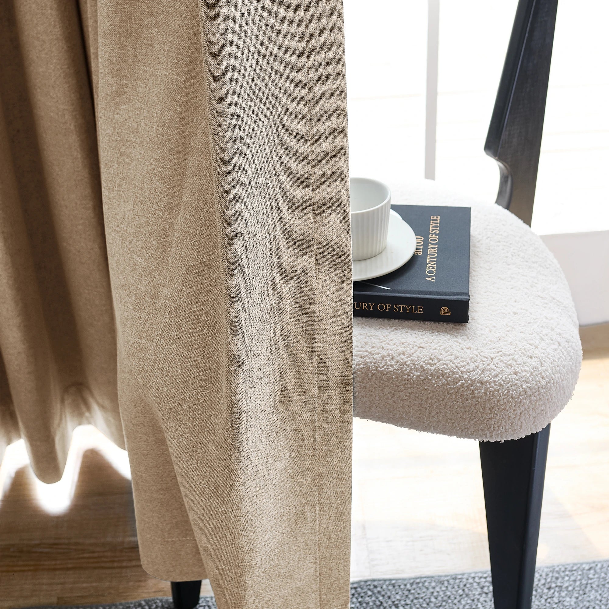 Orion Blackout Curtains Khaki Details