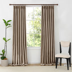 Orion Blackout Curtains Light Coffee Front View