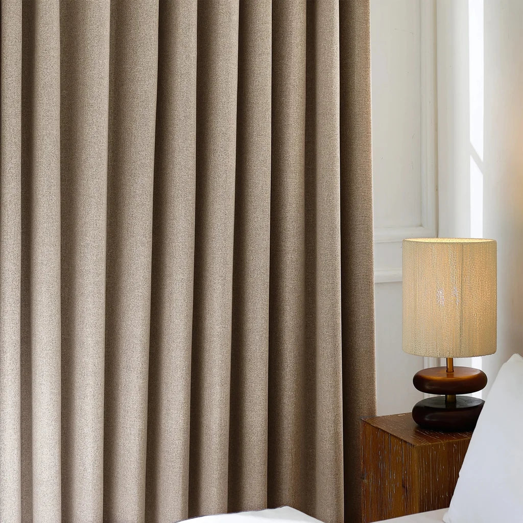 Orion Blackout Curtains Light Coffee Display