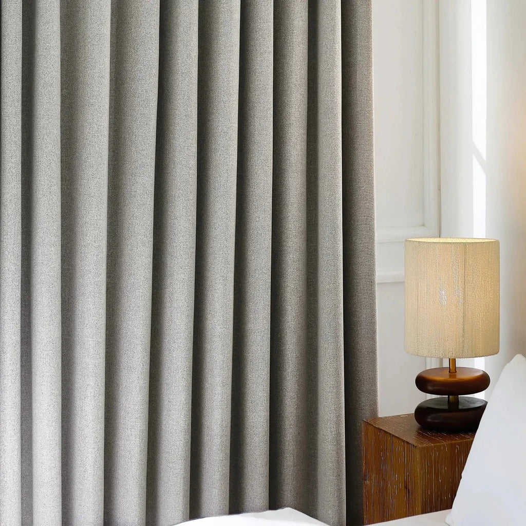 Orion Blackout Curtains Light Gray Details