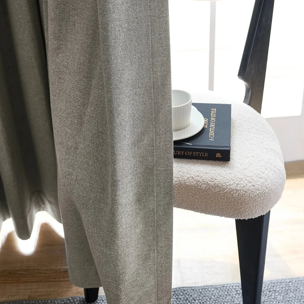 Orion Blackout Curtains Light Gray Details