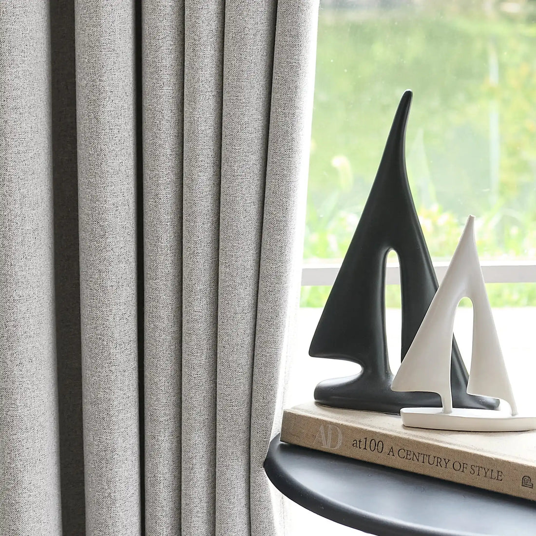 Orion Blackout Curtains Light Gray Details