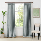 Orion Blackout Curtains Light Grayish Green Front View