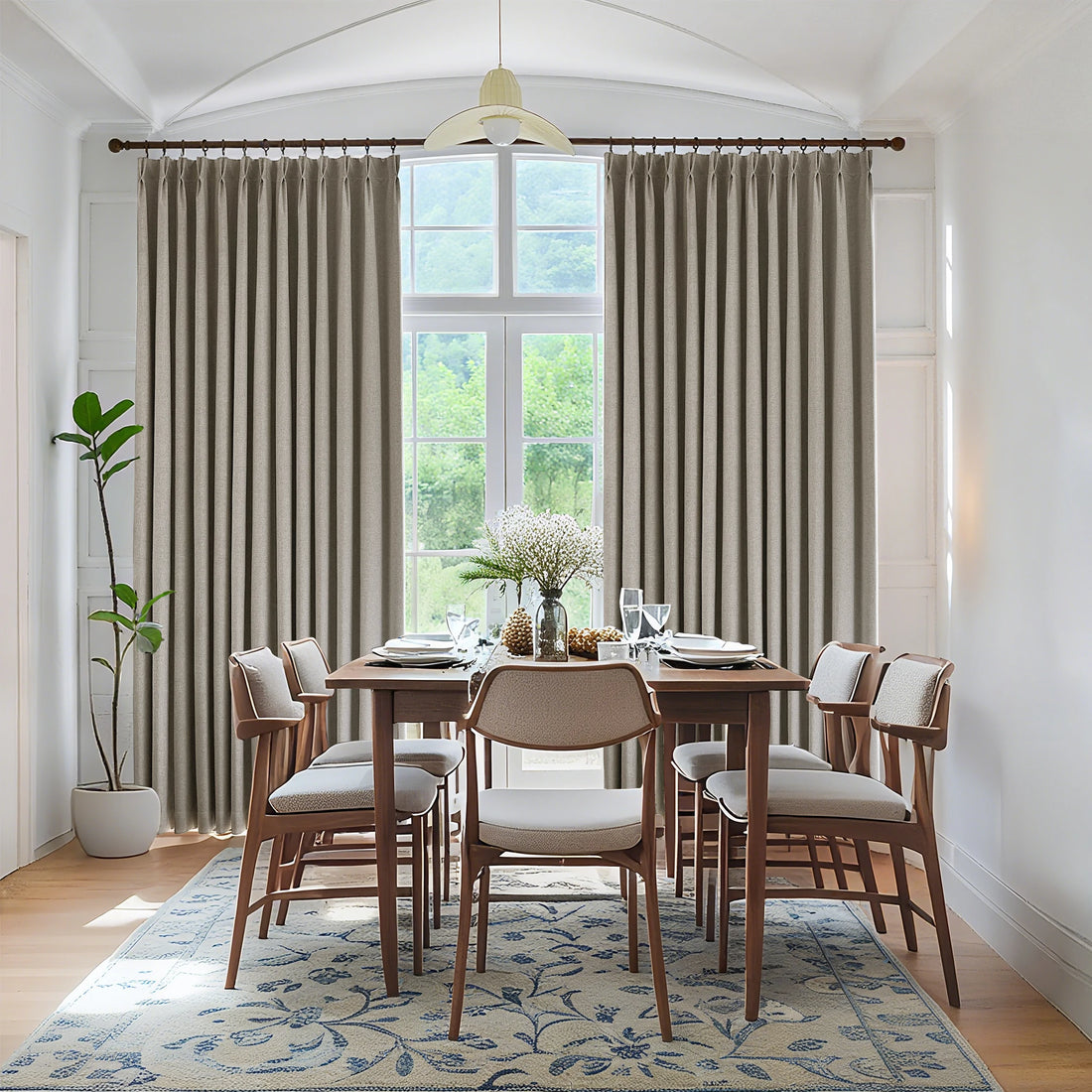 Orion Blackout Curtains Natural Beige 