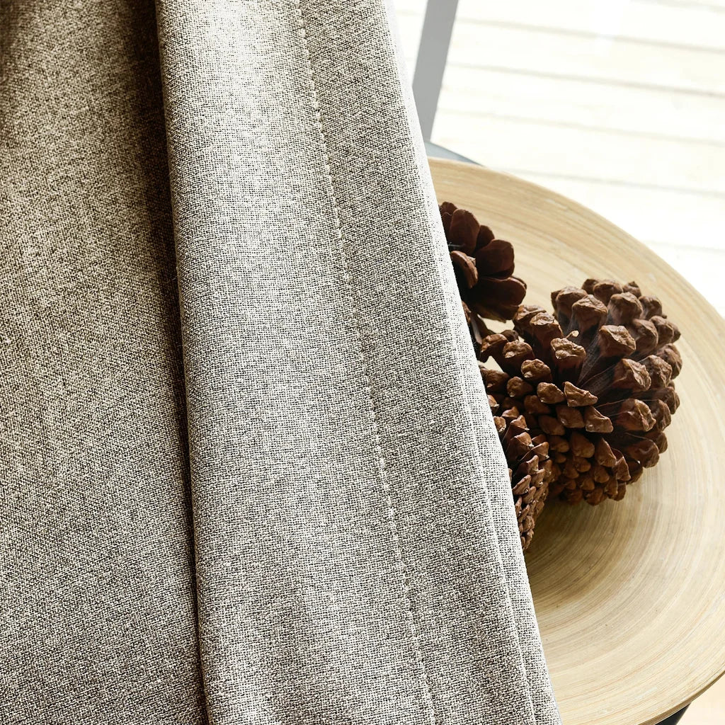 Orion Blackout Curtains Natural Beige Details