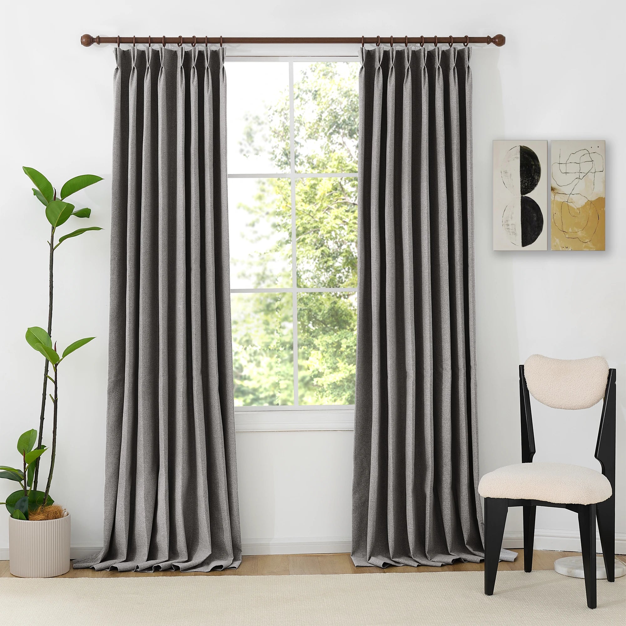 Orion Blackout Curtains Taupe Front View