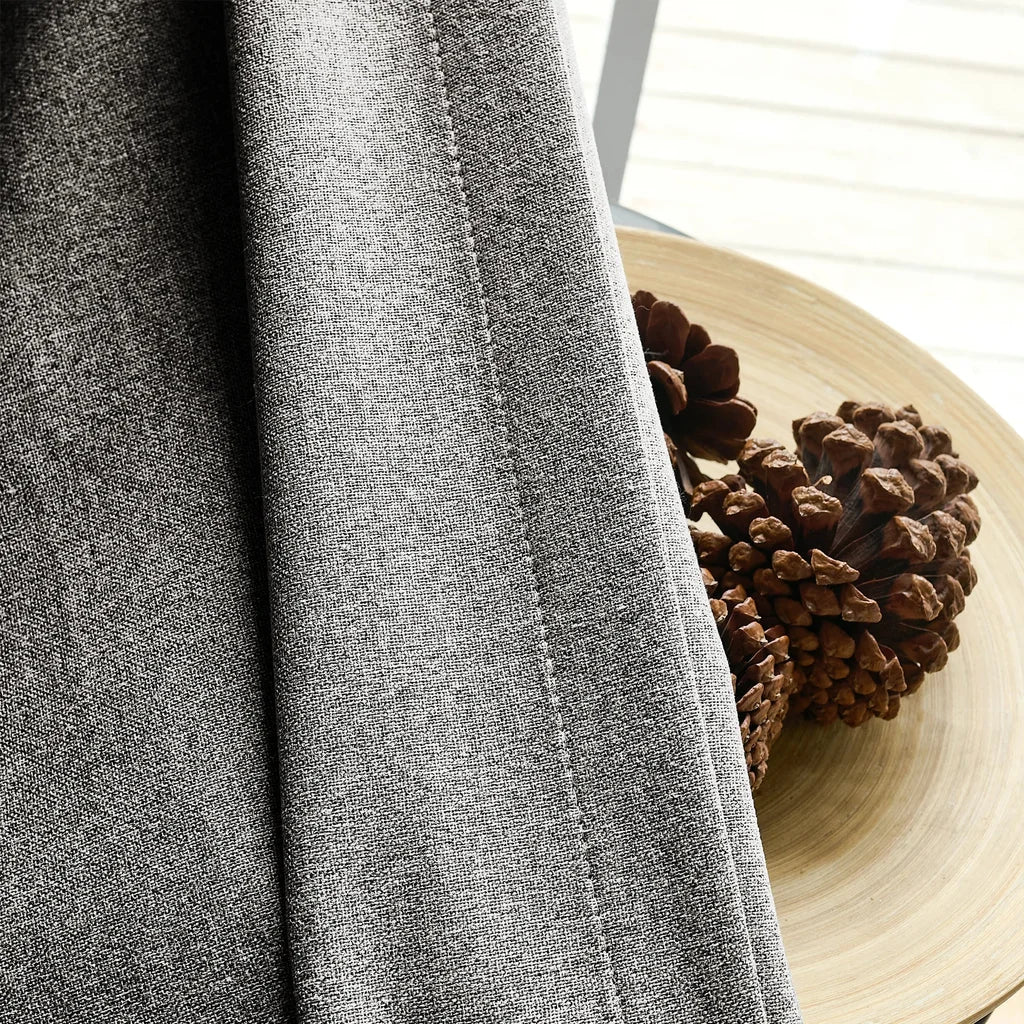 Orion Blackout Curtains Taupe Fabric Display