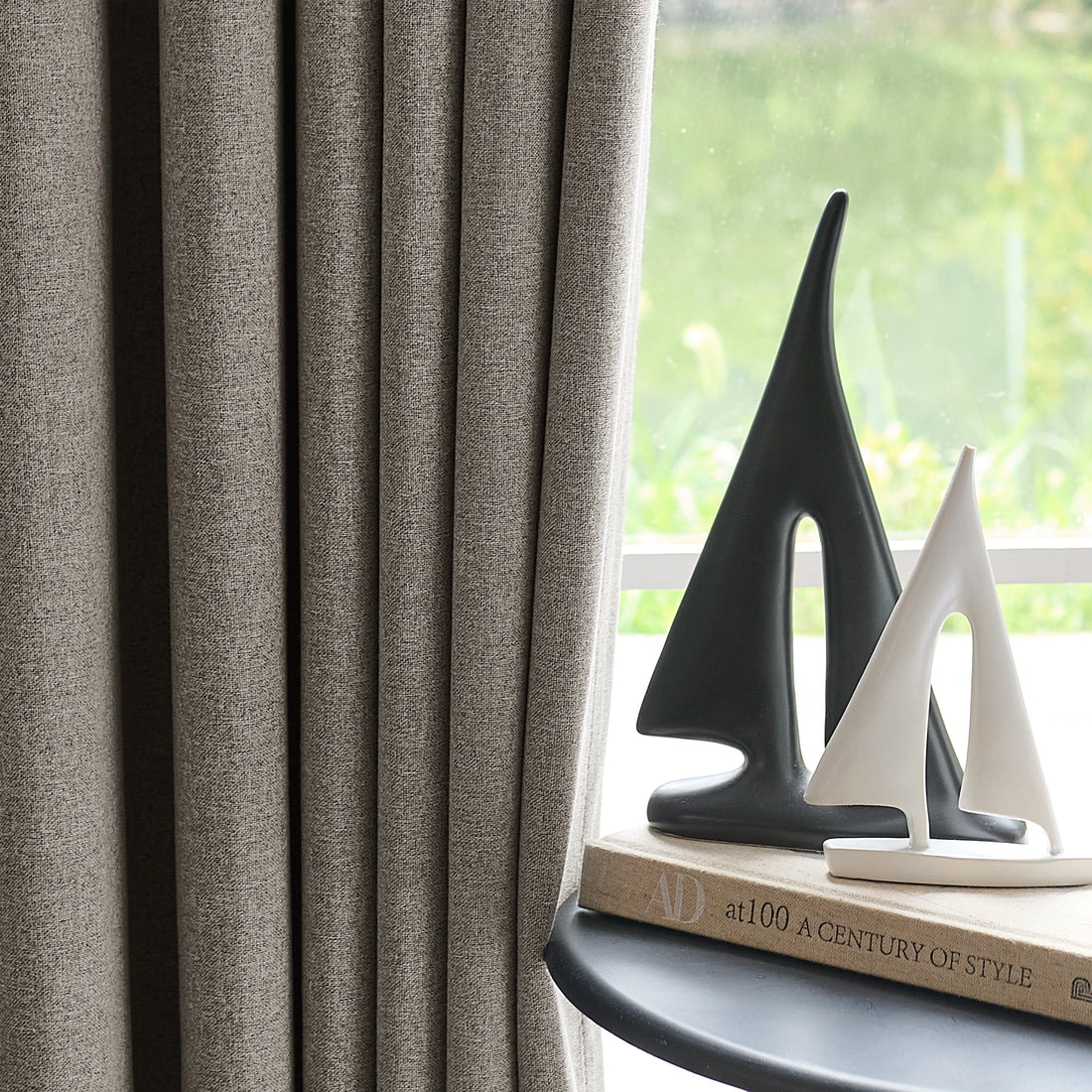 Orion Blackout Curtains Taupe Display