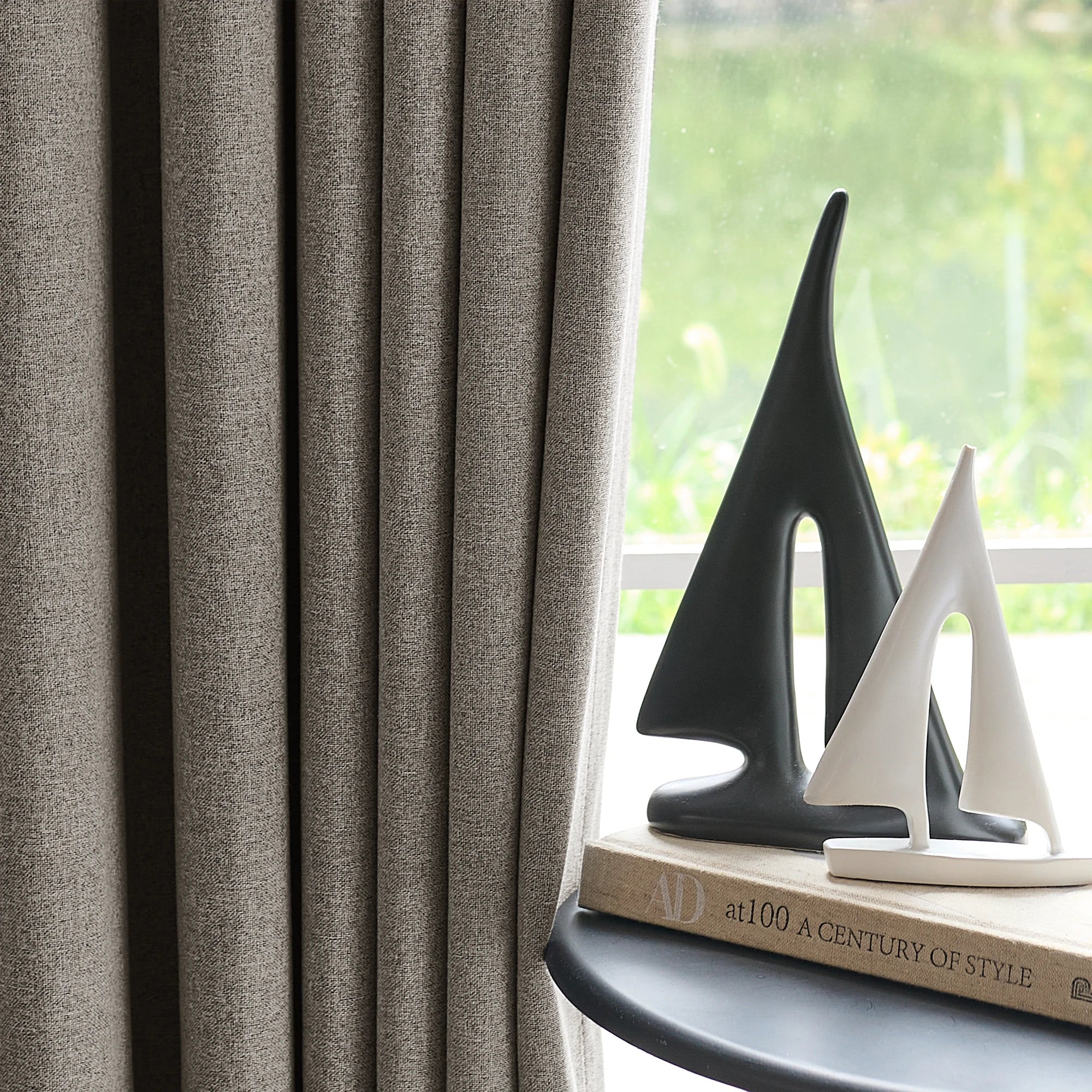 Orion Blackout Curtains Taupe Display
