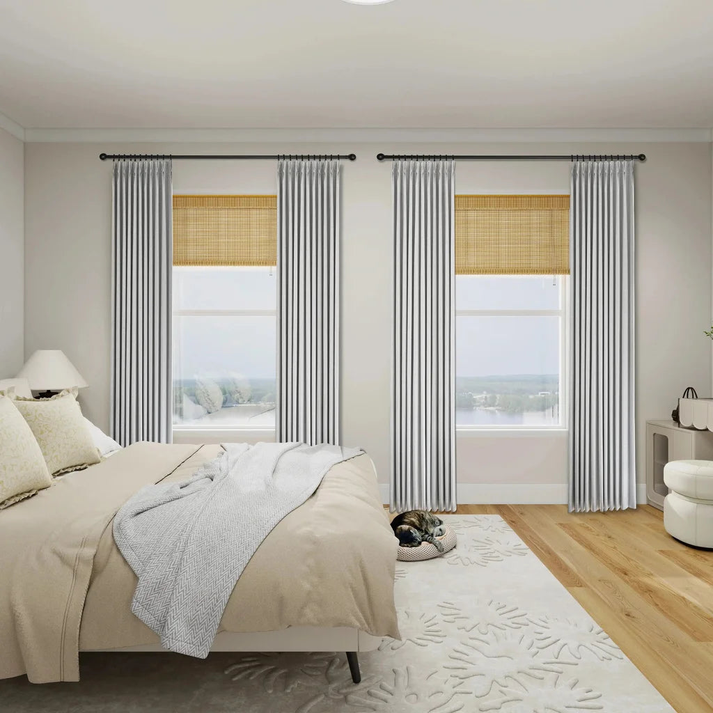 Orion Blackout Curtains White Gray Install