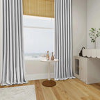 Orion Blackout Curtains White Gray Display
