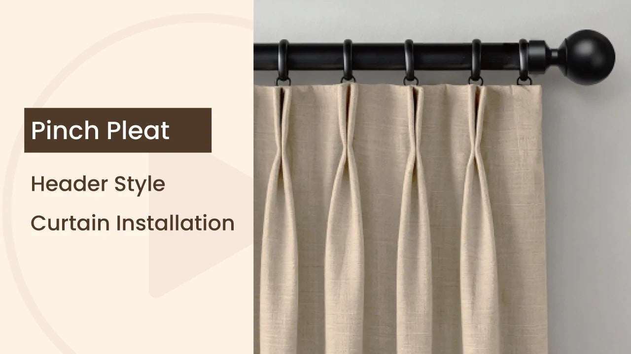 Pinch Pleat Header Curtain Installation