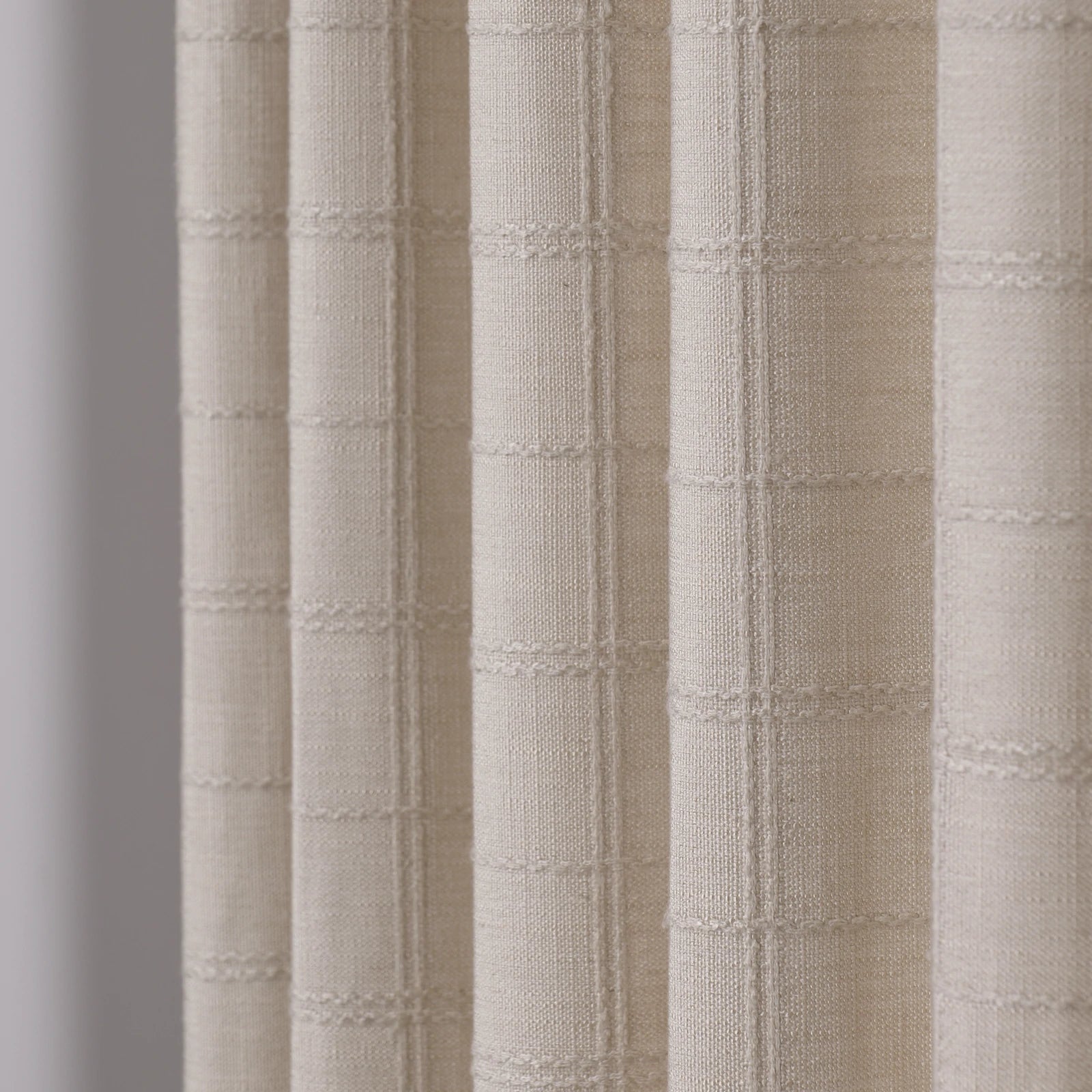 Preston Grid Jacquard Cotton Blend Curtains